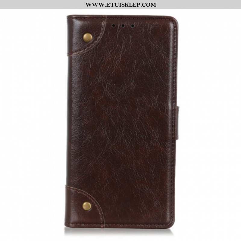 Etui Folio do Xiaomi Redmi Note 10 Pro Nity W Stylu Vintage Ze Skóry Nappa